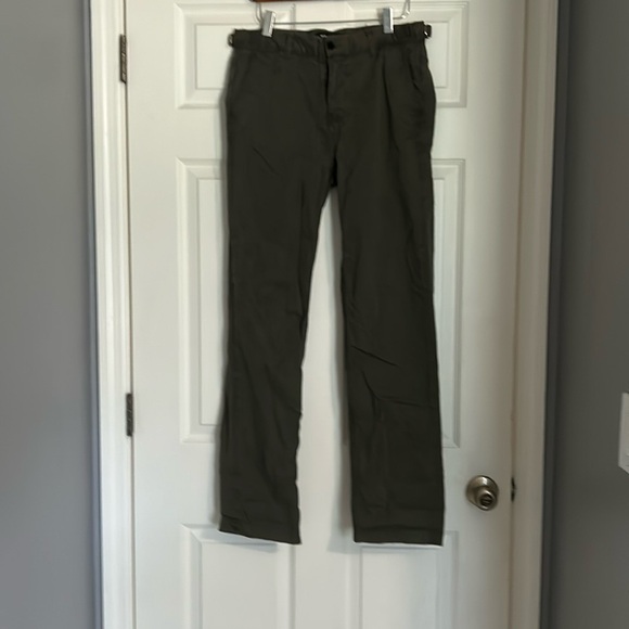 Whistles dark green straight leg Italian fabric pants size 30 - Picture 1 of 5